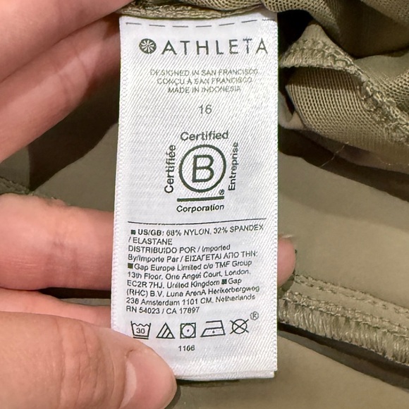 New Athleta Pinnacle Wide Leg Pants Trousers Sz 16 Olive Branch Green Workwear - Picture 8 of 13